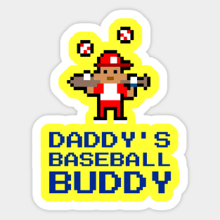 Daddy's Baseball Buddy | Cute Baseball Kid Sticker